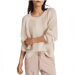 REISS Ria Mesh Sweater (Jumper) Cream. Size S